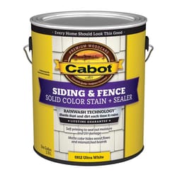 Cabot Siding & Fence Solid Tintable Ultra White Base Stain and Sealer 1 gal