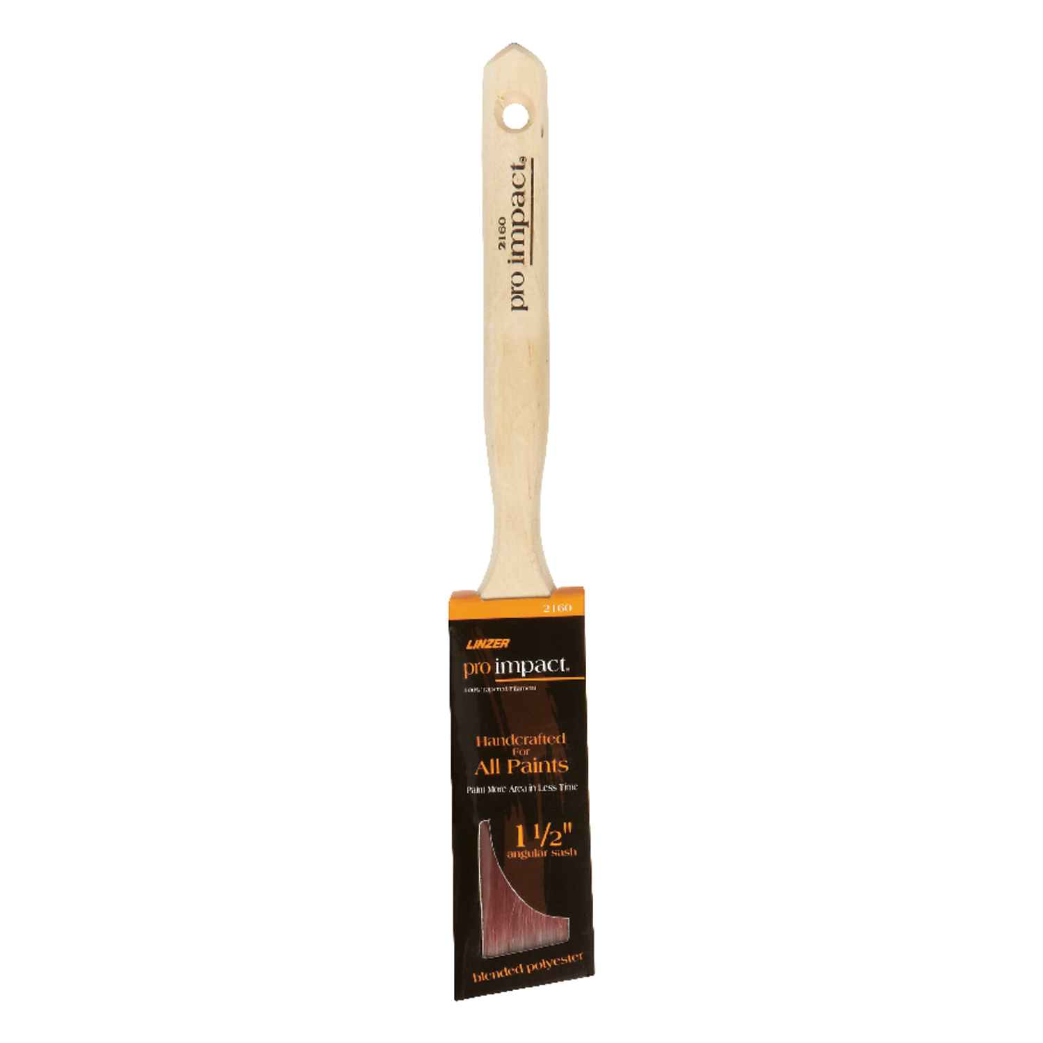 Linzer Pro Impact 1-1/2 in. W Angle Polyester Blend Trim Paint Brush