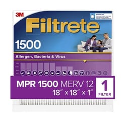 Filtrete 18 in. W X 18 in. H X 1 in. D 12 MERV Pleated Ultra Allergen Filter 1 pk