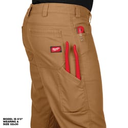 Milwaukee Men's Cotton/Polyester Heavy Duty Flex Work Pants Khaki 30x30 1 pk