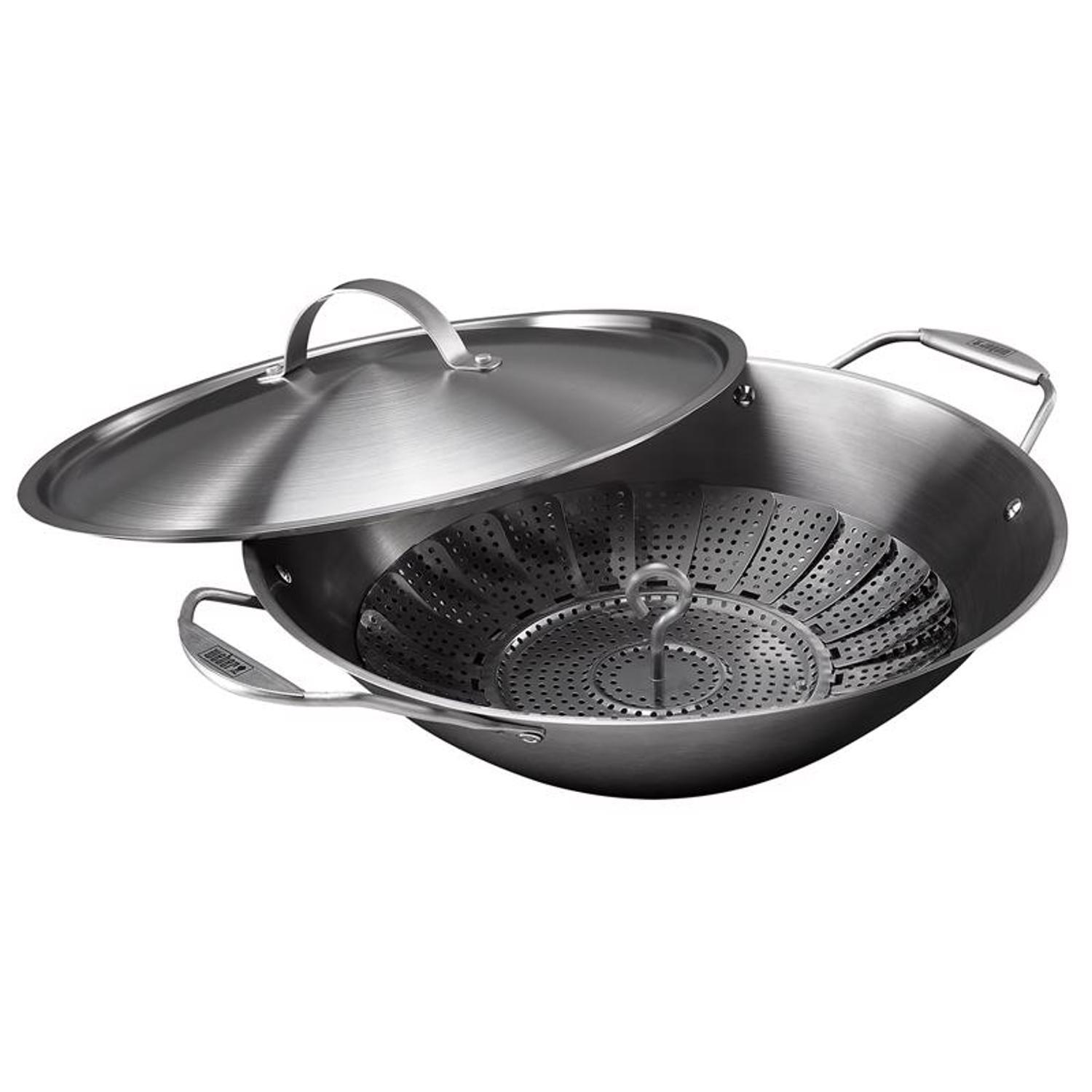 Weber Crafted Stainless Steel Grill Wok 19 in. W Uae Electronic uaeelectronic.com