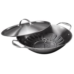 Weber Crafted Stainless Steel Grill Wok 19 in. W