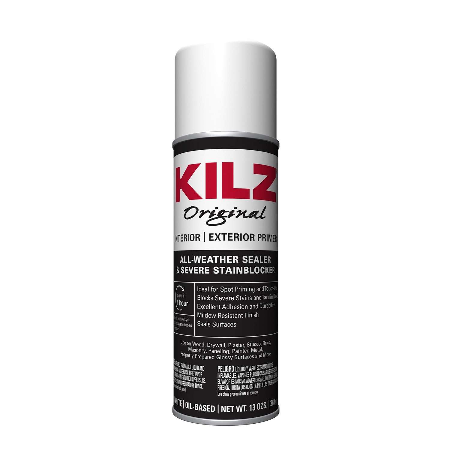 Kilz White Matte OilBased Alkyd Aerosol Primer/Sealer 13 oz Ace Hardware