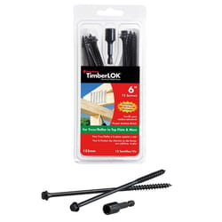 FastenMaster TimberLOK No. 10 X 6 in. L Hex Epoxy Coarse Wood Screws 12 pk