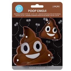 R&M International Corp International Corp Poop Emoji Cookie Cutter Brown 2 pc