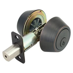 Design House Oil Rubbed Bronze Steel Double Cylinder Deadbolt