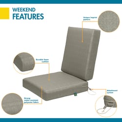 Duck Covers Weekend Moonrock Casual Polyester Chair Cushion 3 in. H X 18 in. W X 36 in. L