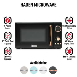 Haden 0.7 cu ft Black Microwave 700 W