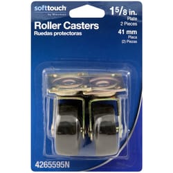 Softtouch 1.62 in. D Swivel Plastic Caster 50 lb 2 pk
