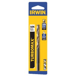 Irwin Turbomax 3/16 in. X 3-1/2 in. L High Speed Steel Drill Bit Straight Shank 1 pc