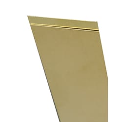 K&S 0.093 in. X 1/4 in. W X 36 in. L Brass Metal Strip