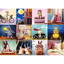 Eurographics Funny Bunnies Jigsaw Puzzles Multicolored 1000 pc