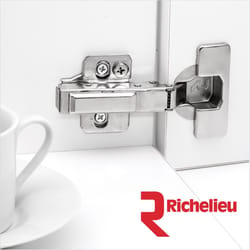 Richelieu RCS 4.61 in. W X 6.37 in. L Silver Zinc Cabinet Hinge 2 pk