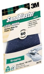 3M Sandblaster 5-1/4 in. L X 3-3/4 in. W 60 Grit Aluminum Oxide Mouse Sandpaper 4 pk