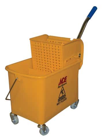 17L MOP BUCKET PLASTIC HANDLE W/WHEEL-12