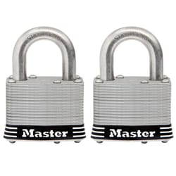 Master Lock 5SST Stainless Steel 2 in. W Stainless Steel 4-Pin Tumbler Padlock Keyed Alike