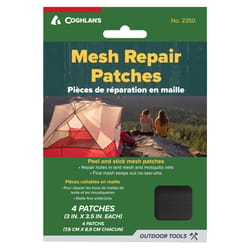 Coghlans Black Tent Screen Patches 3.5 in. H X 3 in. L 4 pk