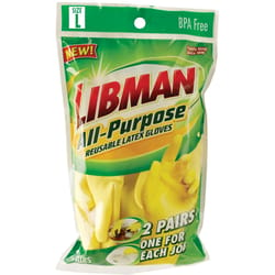 Libman Latex Cleaning Gloves L Yellow 2 pair