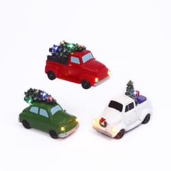 Gerson Multicolored Lighted Truck with Trees Table Decor