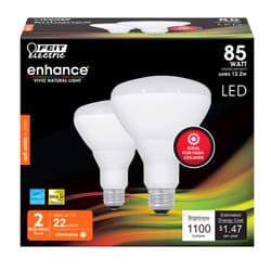 Feit Enhance BR30 E26 (Medium) LED Bulb Soft White 85 Watt Equivalence 2 pk