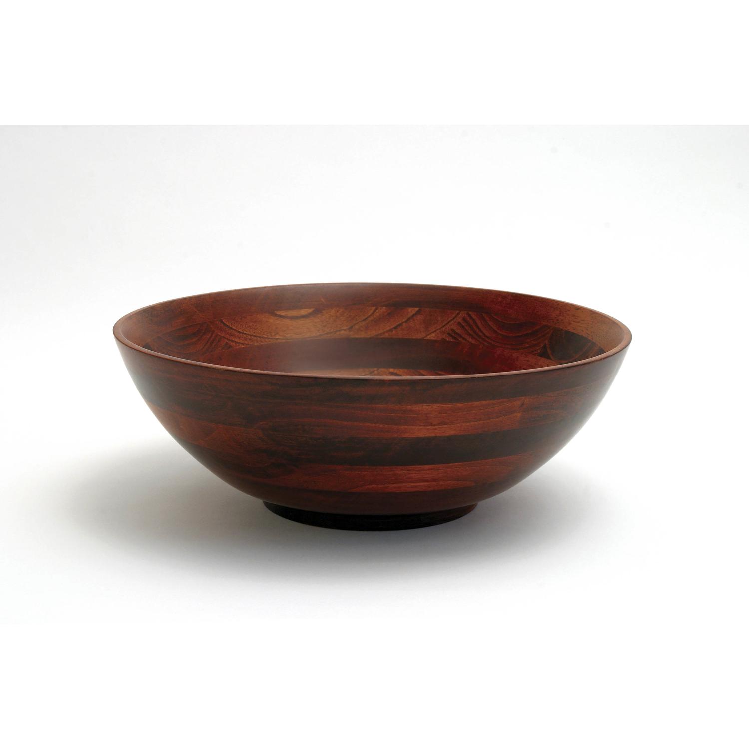 Lipper International 13.75 oz Wood Round Footed Salad Bowl 1 pk Sansujyuku sansujyuku.com
