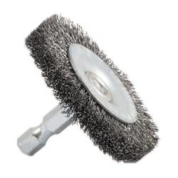 Forney 3 in. Crimped Wire Wheel Brush Metal 6000 rpm 1 pc