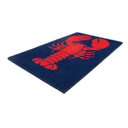 Entryways 17 in. W X 28 in. L Blue Lobster Coir Door Mat