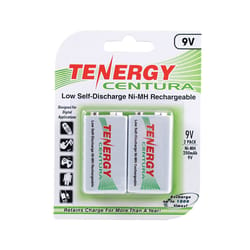Tenergy Centura NiMH 9 V 200 mAh Rechargeable Battery 2 pk