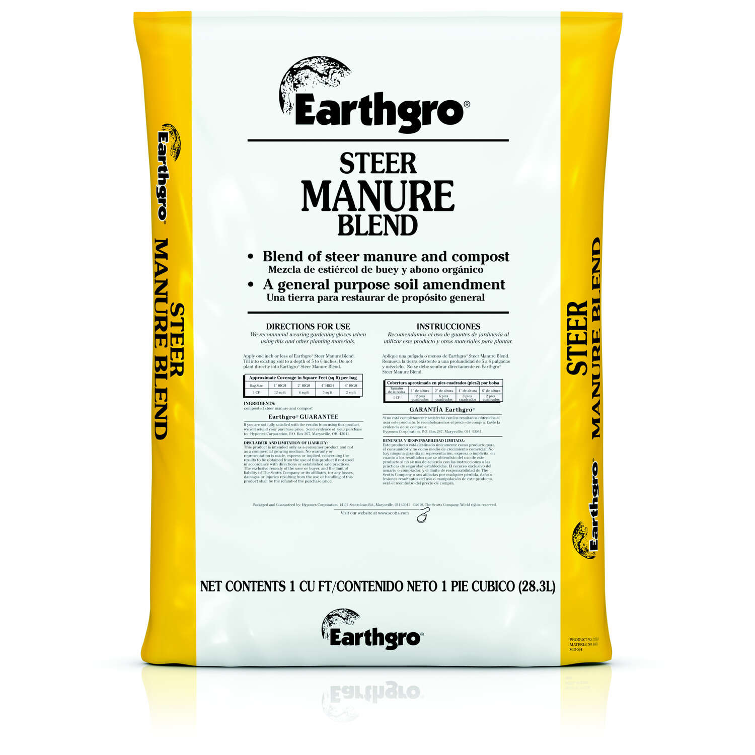 Earthgro Organic Steer Compost and Manure 1 ft³ Ace Hardware