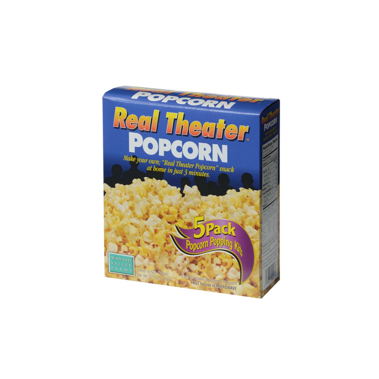  All in One Popcorn Packs - Wabash Valley Farms All Inclusive  Popping Kits, Real Theatre Popcorn, Popcorn Kernels for Popcorn Machine,  All in One Popcorn Kernels, Popcorn Kit, 1 Pack 5 Kits