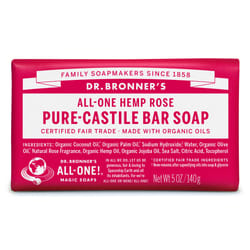 Dr. Bronner's Organic Rose Scent Pure-Castile Bar Soap 5 oz