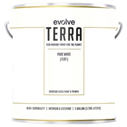 Evolve Terra Flat White Paint and Primer Exterior and Interior 1 gal