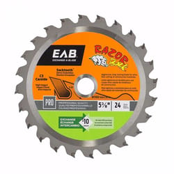 Exchange-A-Blade Razor Back 5-3/8 in. D X 5/8 - 1/2 in. Carbide Framing Saw Blade 24 teeth 1 pk