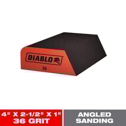 Diablo 4 in. L X 2-1/2 in. W X 1 in. 36 Grit Ultra Coarse Dual Edge Sanding Sponge