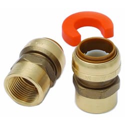 SharkBite 1/2 in. Push Fit X 3/4 in. D FNPT Brass Water Heater Connector with Ball Valve