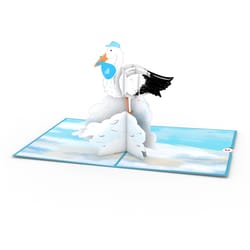 Lovepop Pop-Up Greeting Card Stork Blue