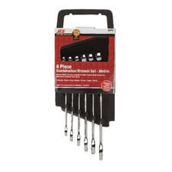 Ace Metric Wrench Set 9 in. L 6 pc