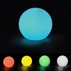 Feit Solar Fixtures 11.5 in. Solar Power Plastic Round Assorted Color Changing Orb