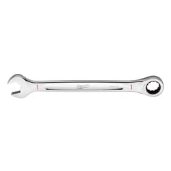 Milwaukee 1 in. X 1 in. 12 Point SAE I-Beam Ratcheting Combination Wrench 2.18 in. L 1 pc