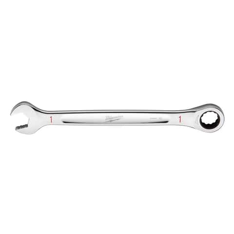 Milwaukee 1 in. X 1 in. 12 Point SAE I-Beam Ratcheting Combination Wrench  13.43 in. L 1 pc - Ace Hardware