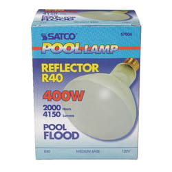 Satco 400 watts BR40 Floodlight Incandescent Bulb E26 (Medium) Soft White 1 pk