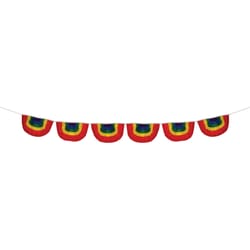 In The Breeze Rainbow Pleated Flag 9 in. H X 9 in. W
