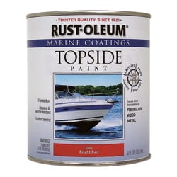 Rust-Oleum Marine Coatings Outdoor Gloss Bright Red Marine Topside Paint 1 qt