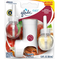 Glade Plug-Ins Apple Cinnamon Scent Air Freshener Starter Kit 1.34 oz Liquid