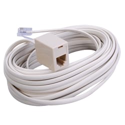 Ace 25 ft. L Ivory Modular Plug to Jack Extension Line Cord