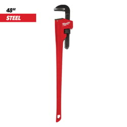 Milwaukee 6 in. Pipe Wrench Black/Red 1 pc