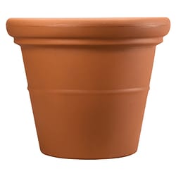 HC Companies Terrazzo 25 in. H X 30 in. D Plastic Bottom-Channel Planter Clay