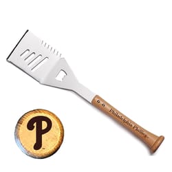 Baseball BBQ MLB Stainless Steel Natural Grill Spatula 1 pk