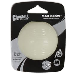 Chuckit! Max Glow White Rubber Dog Toy Medium 1 pk