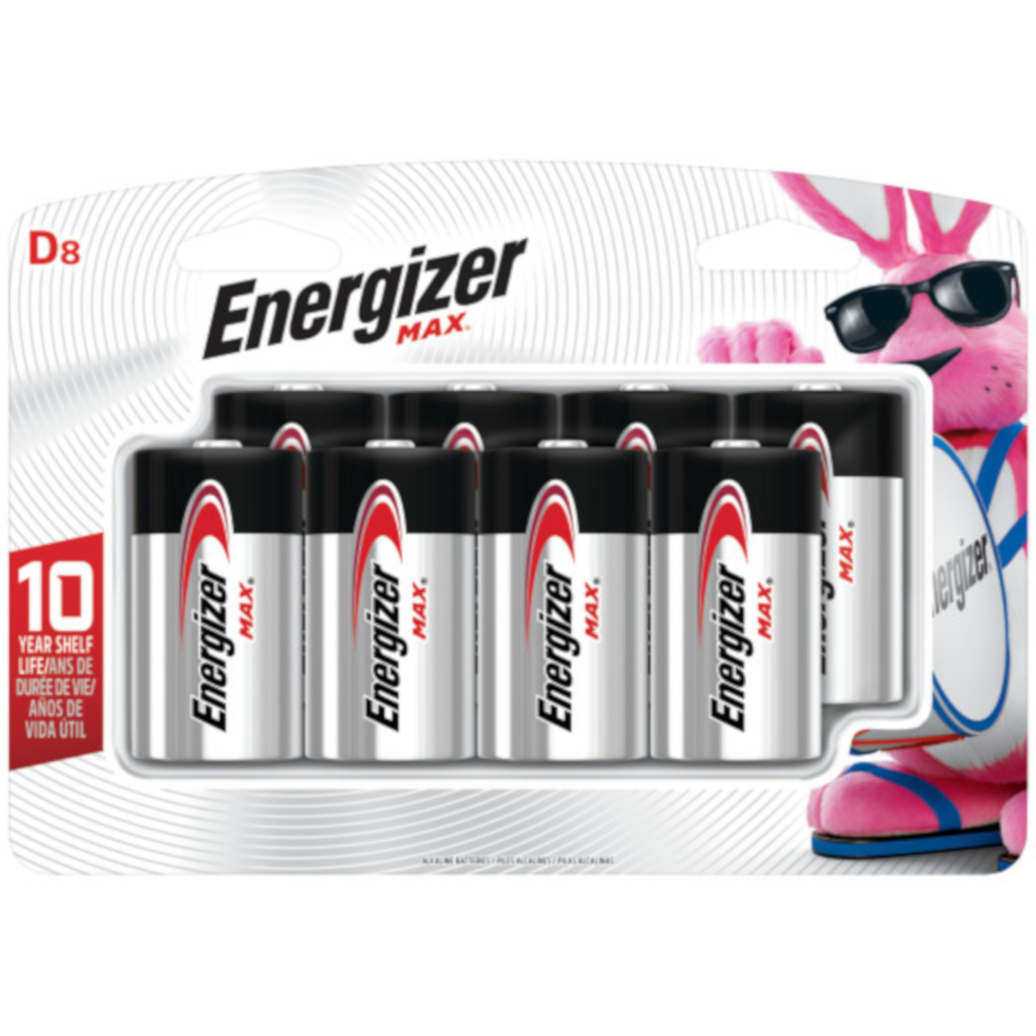 Photos - Household Switch Energizer Max D Alkaline Batteries 8 pk Carded E95BP-8H 